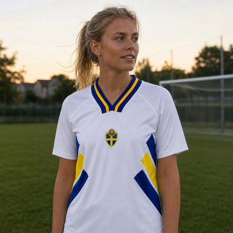 Retrofotbollströja / supportertröja – klassisk supporterstil – unisex, storlekar S–XXL - sparklar.se