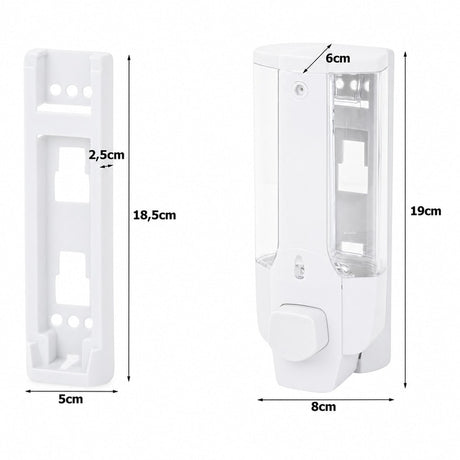 Väggmonterad tvålpump / tvåldispenser – manuell dosering vägg – ABS, 350 ml - sparklar.se