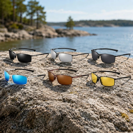 Polariserade solglasögon i flera färgkombinationer