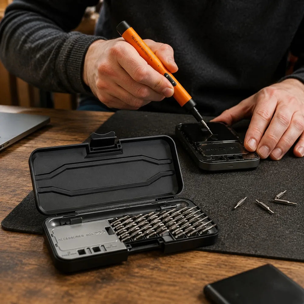 Elektrisk precisionsskruvdragare – 46-delars set med USB-C – ND-23175-4-ENV.webp - sparklar.se