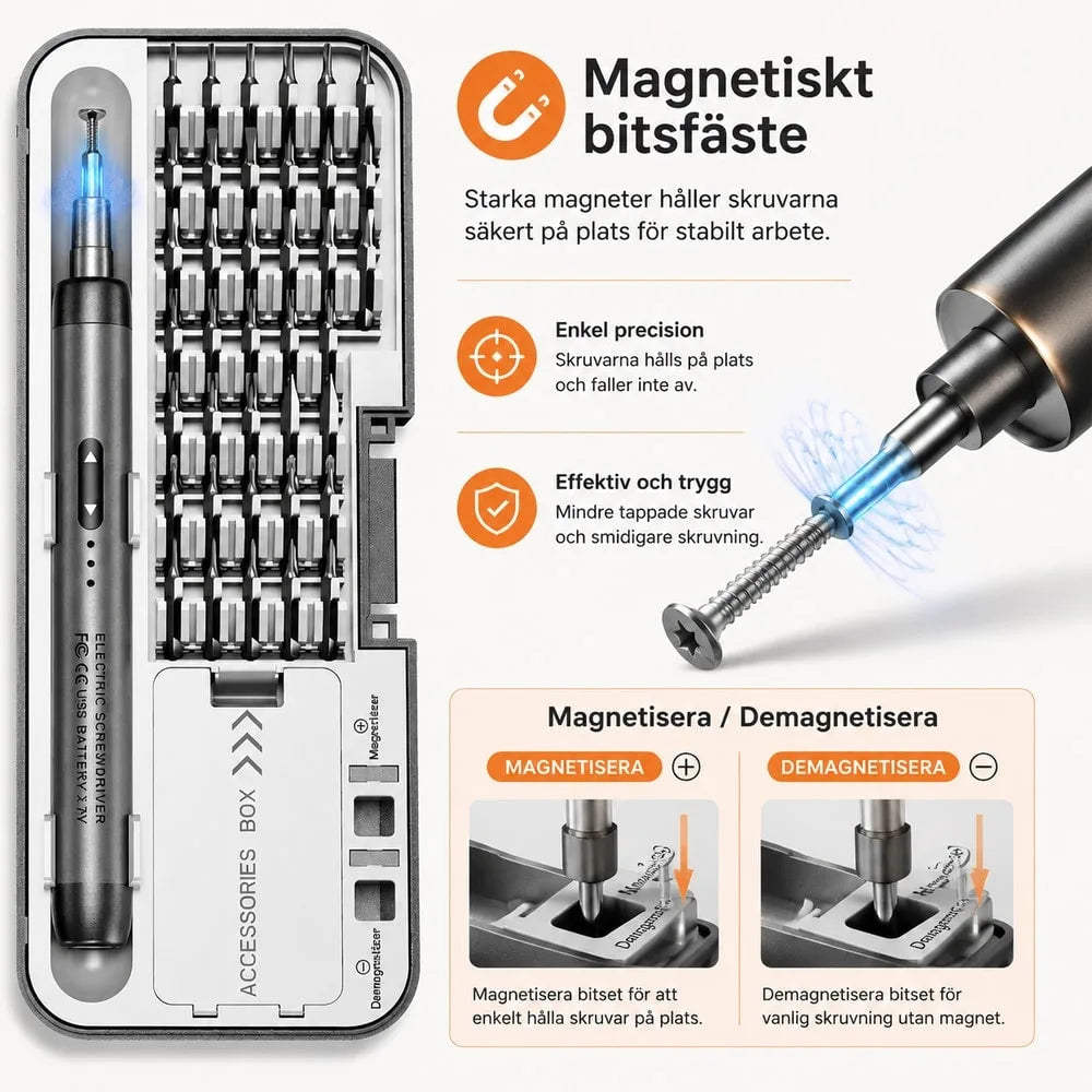 Elektrisk precisionsskruvdragare – 46-delars set med USB-C – ND-23175-8-INF.webp - sparklar.se
