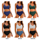 Bikini dam – tvådelad modell med korsad front och knytband - sparklar.se