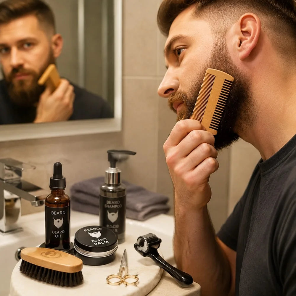 Skäggvårdsset – 5 delar med olja, balm och roller – ND-23282-10-ENV.webp - sparklar.se