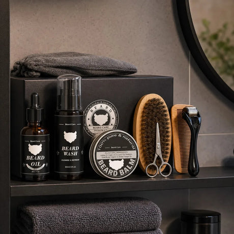 Skäggvårdsset – 5 delar med olja, balm och roller – ND-23282-11-ENV.webp - sparklar.se