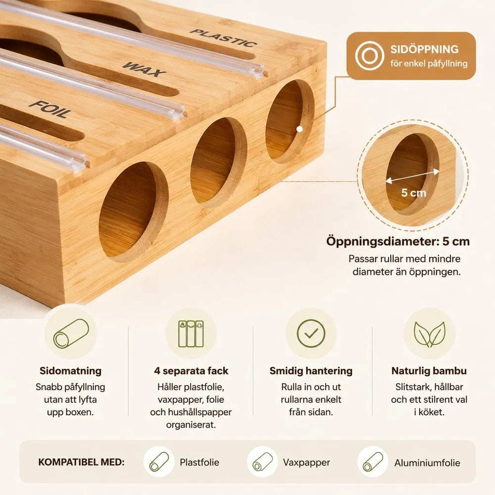 Folieskärare i bambu – väggmonterad dispenser för köksrullar – ND-23344-5-INF.webp - sparklar.se