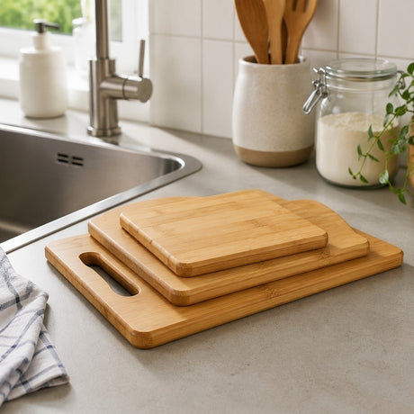 Bambuskärbrädor i tre storlekar – 3-pack – produktbild 3