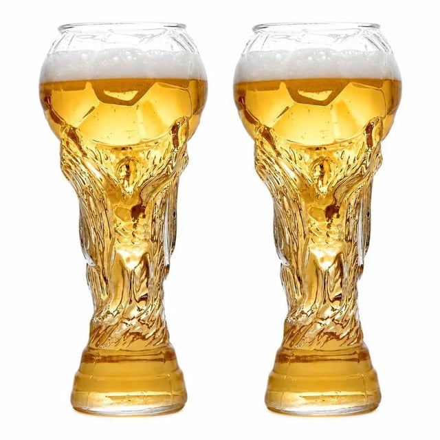 Fotbollsformade ölglas, 450 ml – 2-pack – Sparklar