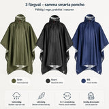 Regnponcho 3-i-1 – poncho, tarp och markduk - sparklar.se