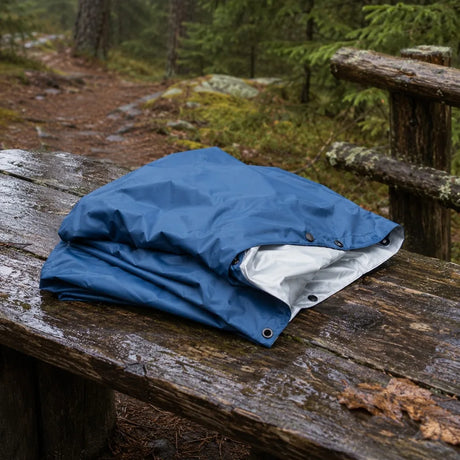 Regnponcho 3-i-1 – poncho, tarp och markduk - sparklar.se