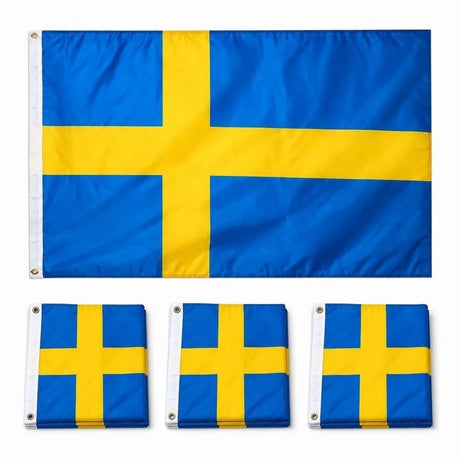 Sverigeflagga – 90 x 150 cm med metallöljetter - sparklar.se
