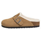 Beige fodrad slip-on-sko