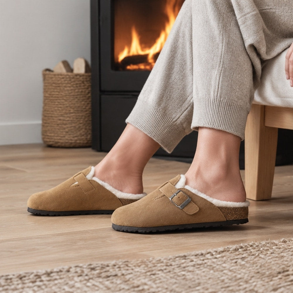 Fodrade slip-on-skor inomhus