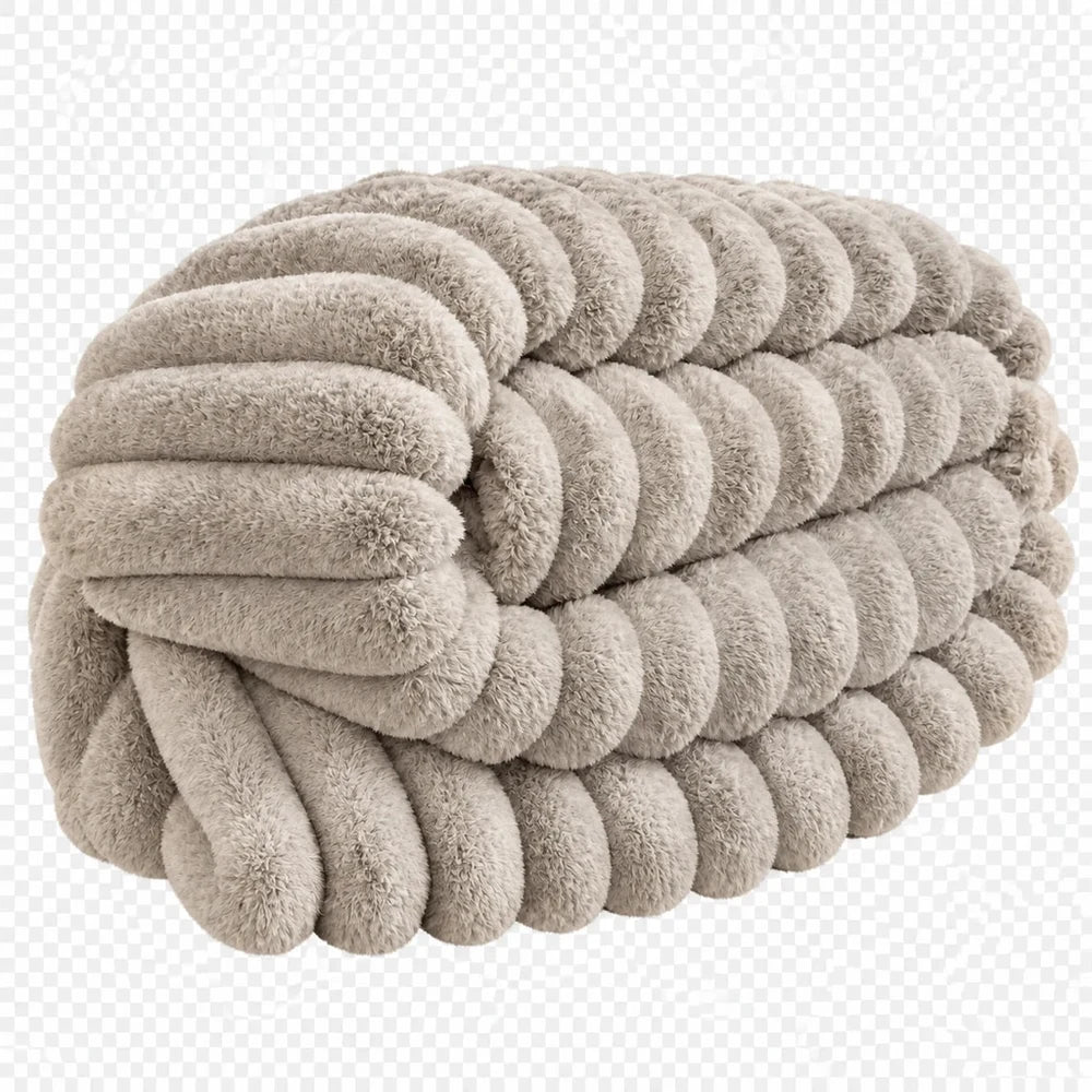 Mjuk pläd i beige