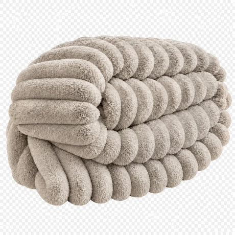 Mjuk pläd i beige