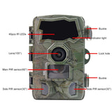 Viltkamera Åtelkamera H888 WIFI Bluetooth 32MP 4K - Sparklar